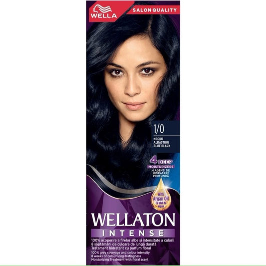 Vopsea pentru Par, Wellaton, 1/0 Negru Albastrui
