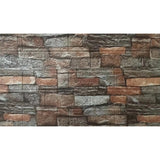 Set 10 Placi de Tapet, Vivimall, Autoadezive, 70 x 77 cm, 2.5 mm Grosime, Suprafata Acoperita 5.3 mp, din PVC, Model Caramida, Roscat - vivimall.ro