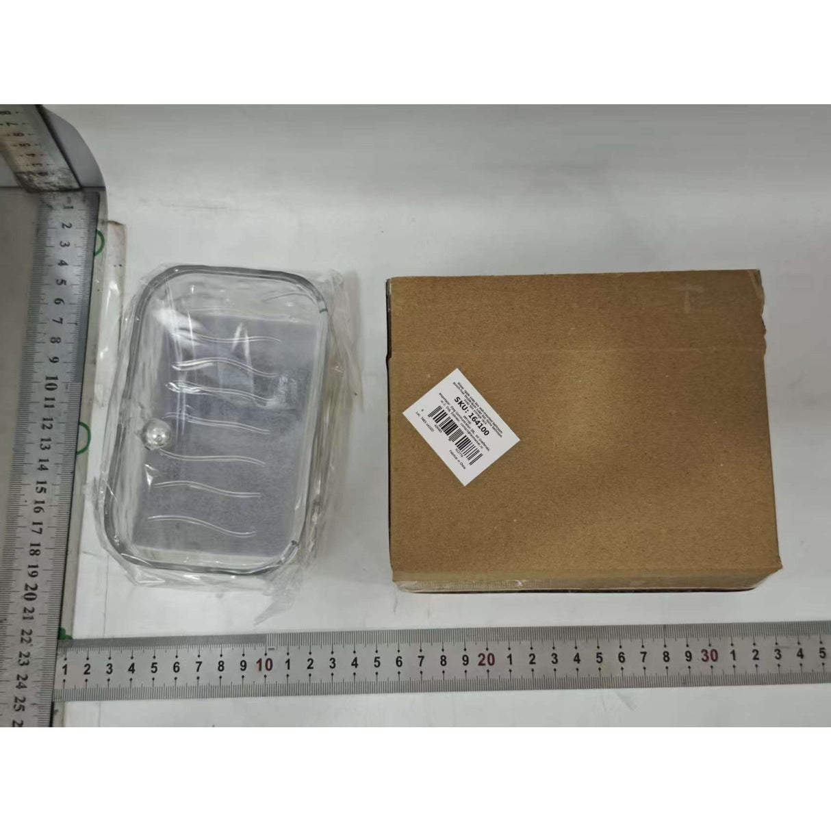 Savoniera Dubla, Flippy, 2 Straturi, Instalare fara Perforare, Agatatoare Burete, 13.5 x 8.5 x 6 cm, Transparent