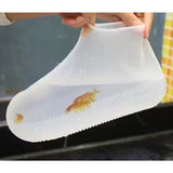 Husa Incaltaminte, Vivimall, Impermeabila, Antiderapanta, din Latex, 13 x 13 x 2 cm, Marime M 34-40 cm, Alb - vivimall.ro