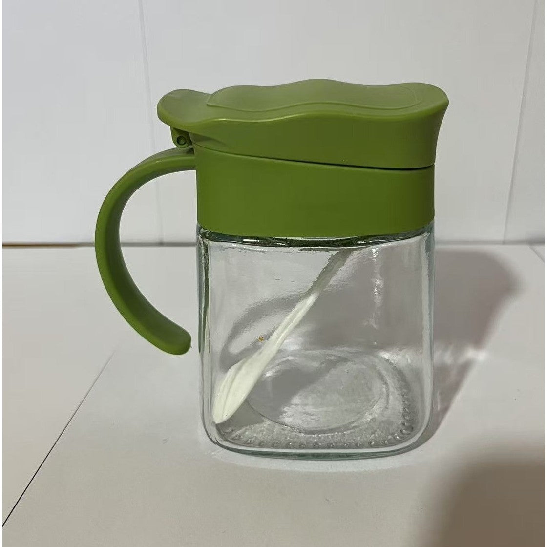 Recipient Condimente, Din Stilca, 180 Ml, Cu Maner Si Lingurita, Capac Ondulat,
