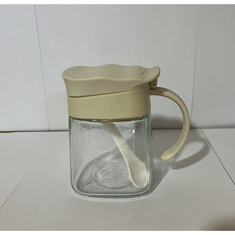 Recipient Condimente, Din Stilca, 180 Ml, Cu Maner Si Lingurita, Capac Ondulat,
