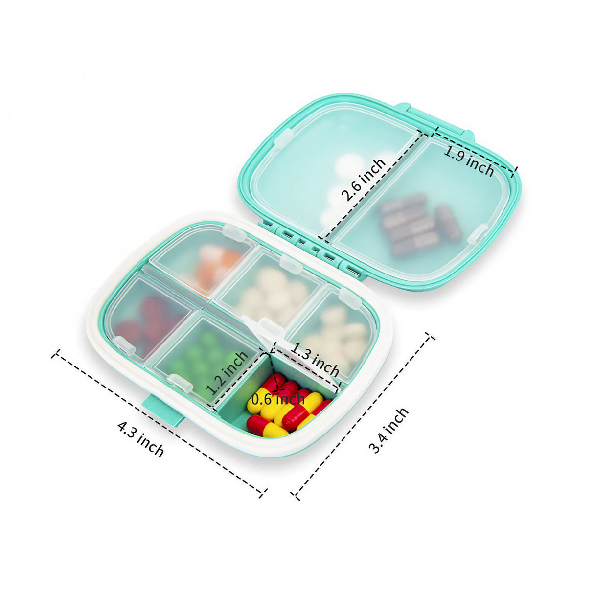 Organizator Pastile 8 Compartimente | MedBox - vivimall.ro