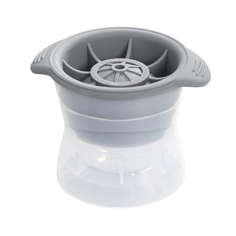 Forma cub de gheata, Vivimall, rotund, Polipropilena/Silicon, 11x7.5x7.8 cm, Gri - vivimall.ro