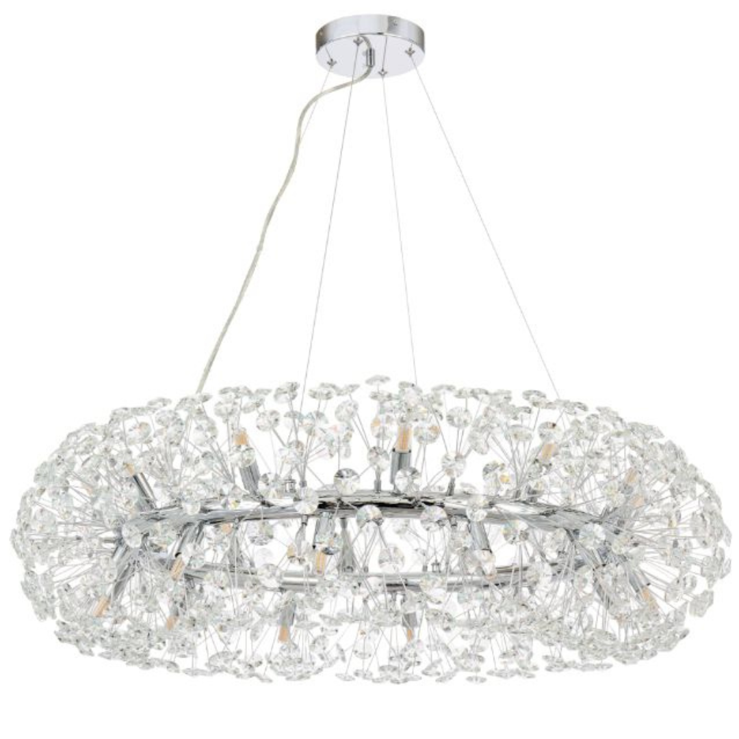 Candelabru Cristal Minuet 12X G9, Diametru 60Cm, Lucios - vivimall.ro