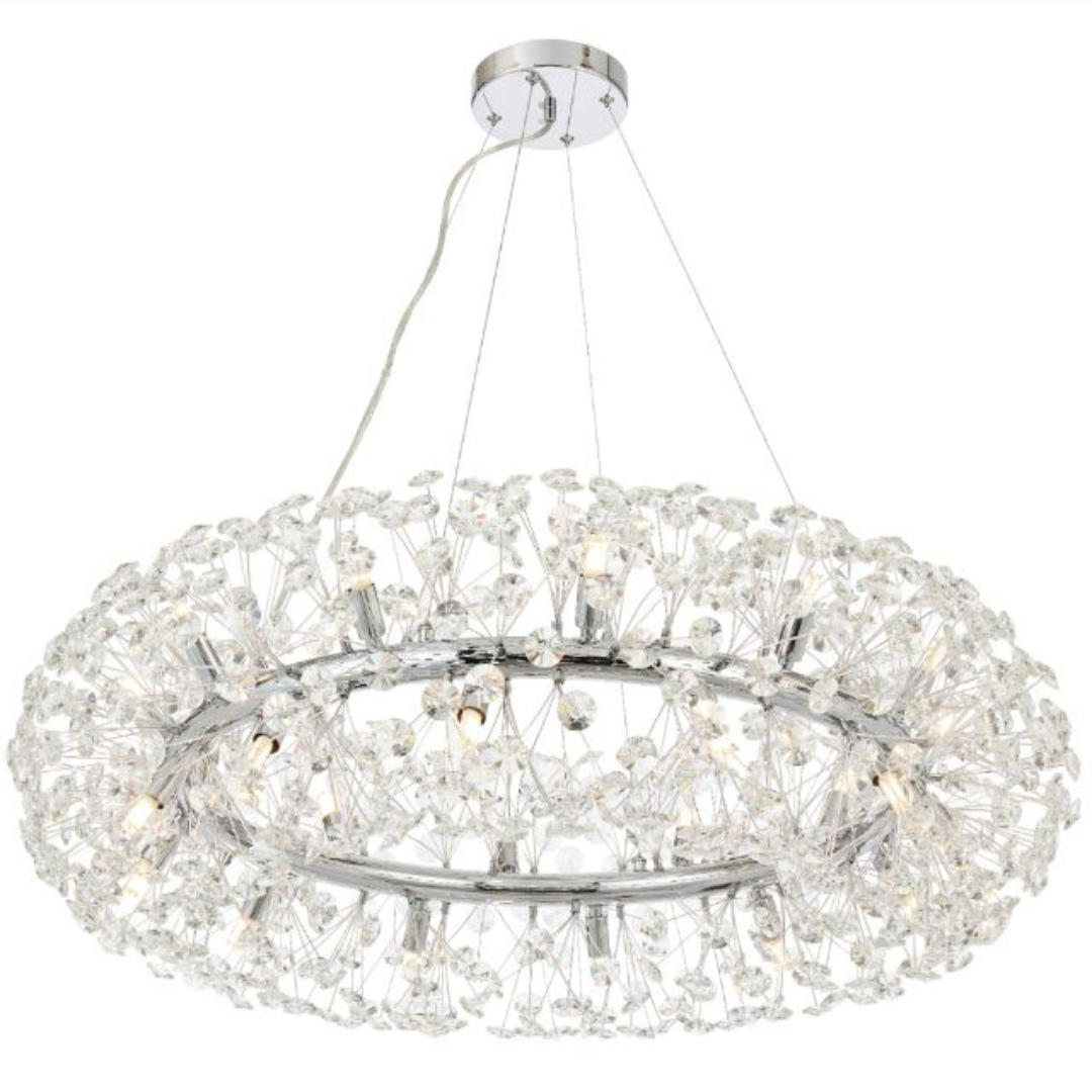 Candelabru Cristal Minuet 12X G9, Diametru 60Cm, Lucios - vivimall.ro
