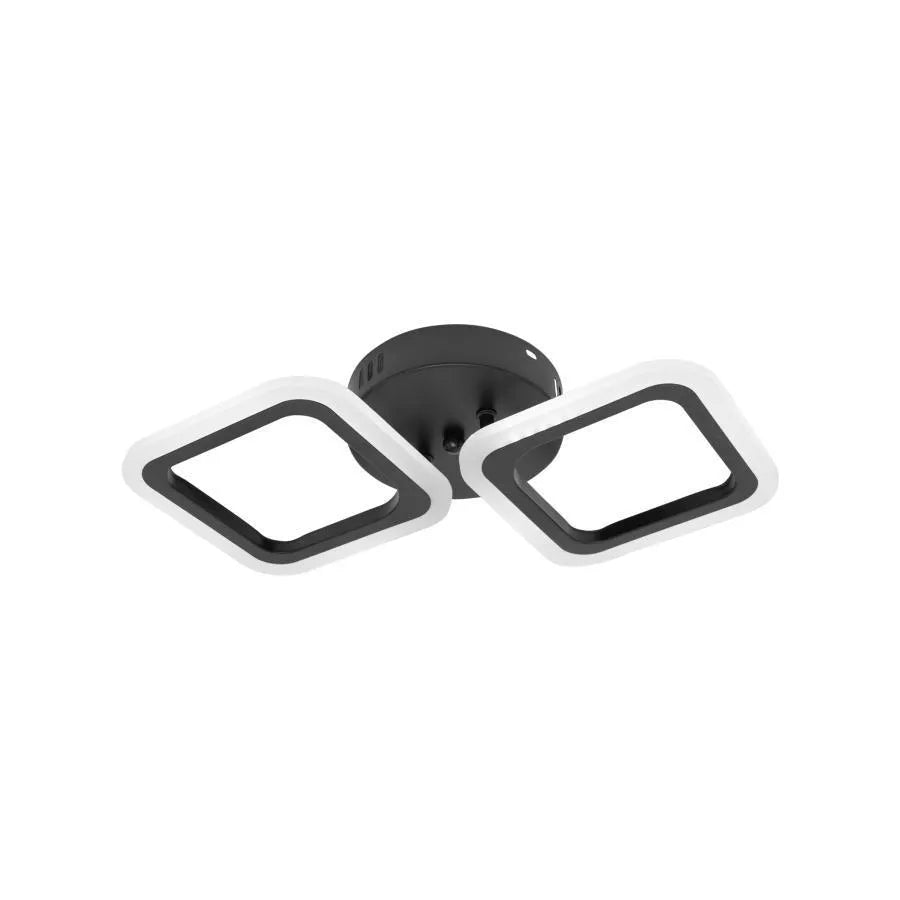 Lustra Led Pulsaris, 2 Patrate, Lumina Rece/Calda/Neutra - vivimall.ro