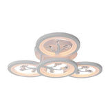 Lustra Led Cu Telecomanda Si Cristal Daisy, 4 Elemente, Lumina Rece/Calda/Neutra, Dimabila - vivimall.ro