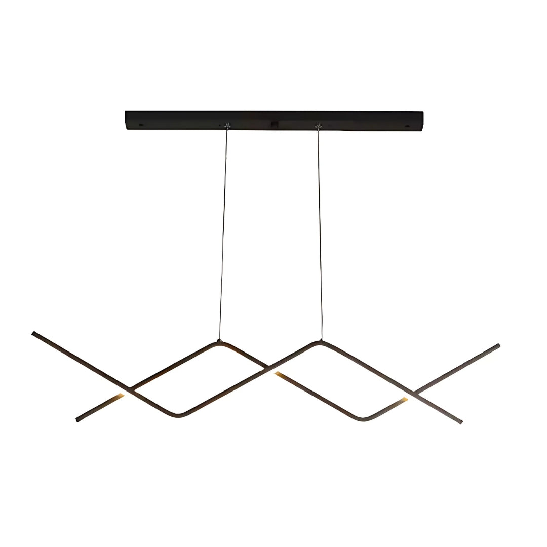 Lustra Led Suspendata Cu Telecomanda Zigzag, Lumina Rece/Calda/Neutra, Dimabila - vivimall.ro