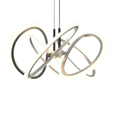 Lustra Led Suspendata Cu Telecomanda Rimini, 5 Elemente, Lumina Rece/Calda/Neutra, Dimabila - vivimall.ro