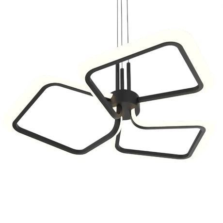 Lustra Led Suspendata Cu Telecomanda Rimini, 3 Patrate, Lumina Rece/Calda/Neutra, Dimabila - vivimall.ro