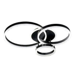 Lustra Led Cu Telecomanda Riga Lilith, 3 Cercuri, Lumina Rece/Calda/Neutra, Dimabila - vivimall.ro