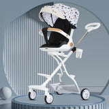 Carucior Sport Flippy 3in1, 6-36 Luni, Reversibil, Pliabil, Tavita pentru Masa, Pozitie de Somn, Centura de Siguranta, Roti 360, Suport Pahar, Copertina pentru Soare, 32x63x95cm, Bej Model Cosmos - vivimall.ro