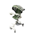 Carucior Sport Flippy 3in1, 6-36 Luni, Reversibil, Pliabil, Tavita pentru Masa, Pozitie de Somn, Centura de Siguranta, Roti 360, Suport Pahar, Copertina pentru Soare, 32x63x95cm, Verde Model Frunze - vivimall.ro