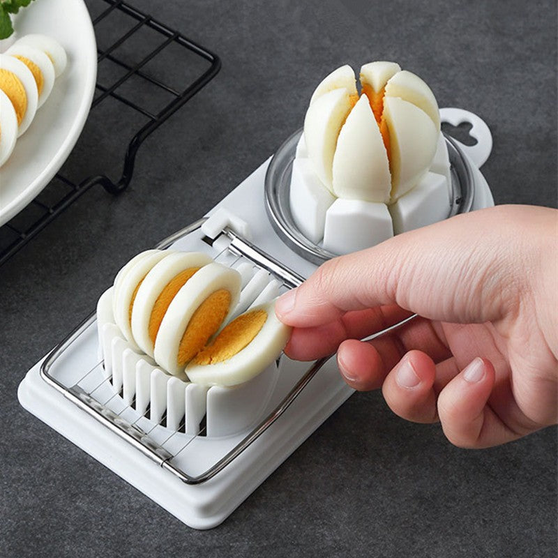 Feliator Multifunctional Pentru Oua, Mozzarela, Fructe, 2 Forme De Feliere, Agatatoare, 20 Cm - vivimall.ro