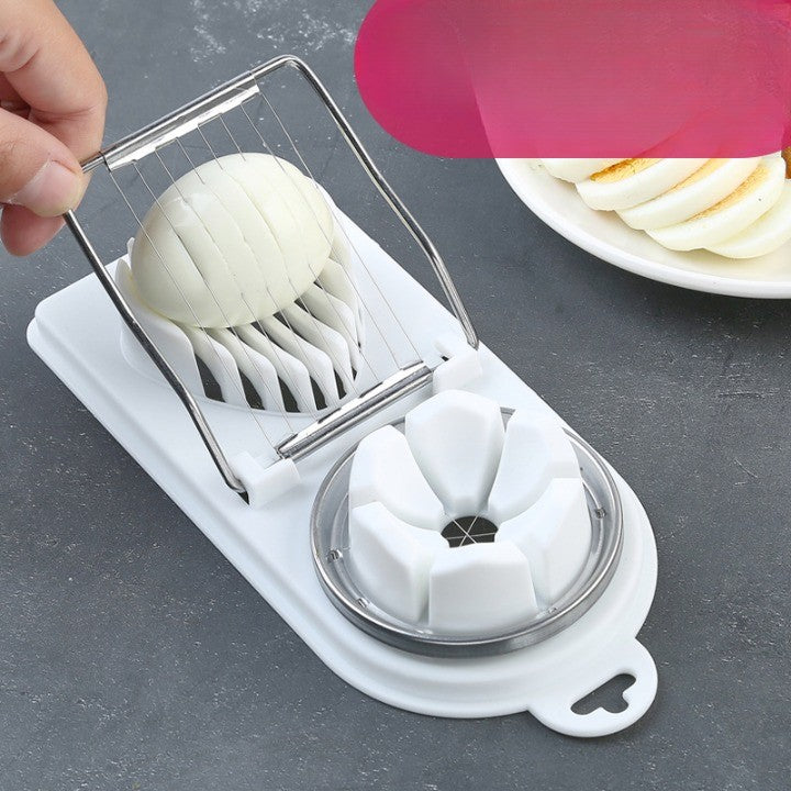 Feliator Multifunctional Pentru Oua, Mozzarela, Fructe, 2 Forme De Feliere, Agatatoare, 20 Cm - vivimall.ro