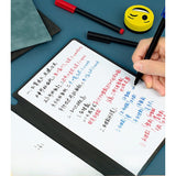 Set Agenda A5 Reutilizabila Cu Pagini Tip Tabla, Agenda Pagini Albe Cu Stergere Uscata, 3 Markere, 1 Burete Si 1 Laveta De Sters, Portabila, Coperta Piele