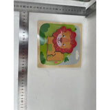 Puzzle Montessori din Lemn pentru Copii, Flippy, 3D, 0-3 Ani, Model Leu, Educativ, Intuitiv, Creativ, 3 Piese, 15x15x0.5 cm, Multicolor