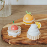 Lăptieră și zaharnică din lemn Flippy Royal Tea, set ceai Montessori pentru copii 3 ani+