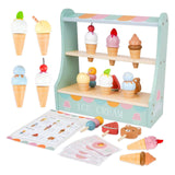 Jucarie Educativa Montessori din Lemn, Flippy, Stand de Inghetata Interactiv cu 25+ Accesorii, Include Meniu si Bani de Jucarie, Dezvolta Motricitatea si Abilitatile Sociale, 3ani+, Multicolor - vivimall.ro