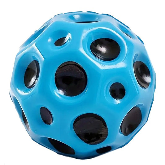 Minge Saltareata Hiperelastica, Vivimall, Space Moon Ball foarte Elastica, Antistress pentru Copii, Diametru 66 mm, Albastru - vivimall.ro