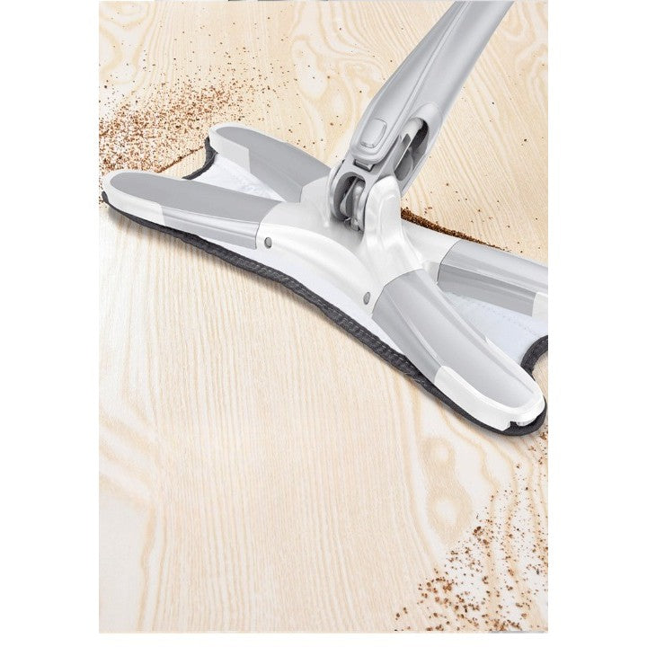 Set Mop Plat + Galeata, Cu Sistem De Stoargere, Lungime Telescopica 140 Cm, /Galben - vivimall.ro