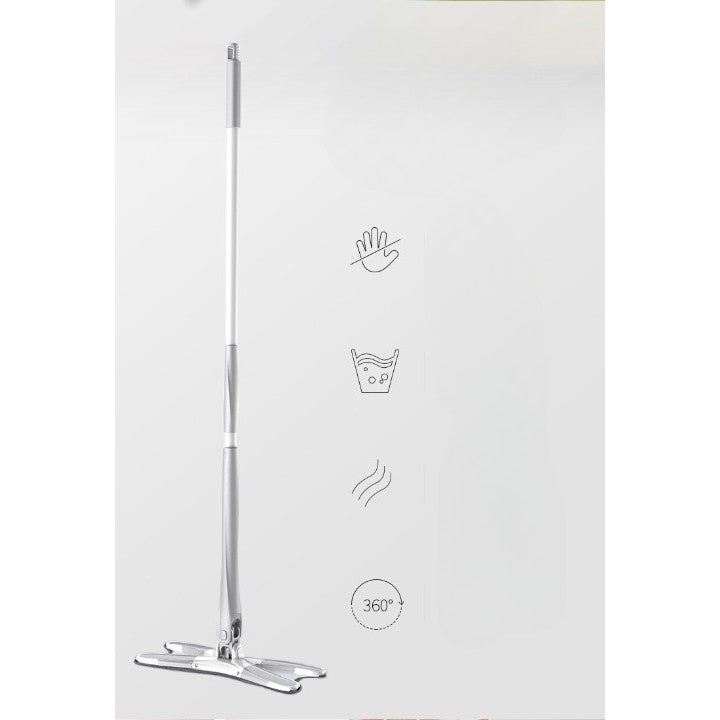Set Mop Plat + Galeata, Cu Sistem De Stoargere, Lungime Telescopica 140 Cm, /Galben - vivimall.ro