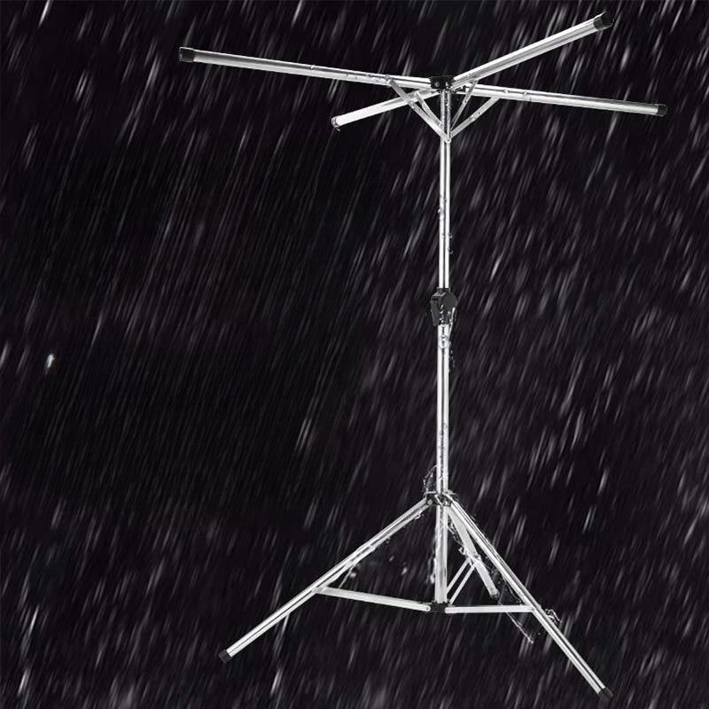 Uscator de Rufe, Vivimall, Pliabil, Telescopic, 4 Brate, din Otel Inoxidabil, Rezistent la Vreme Rea, Gri - vivimall.ro