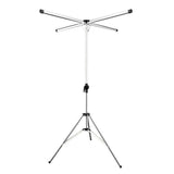 Uscator De Rufe, Pliabil, Telescopic, 4 Brate, Din Otel Inoxidabil, Rezistent La Vreme Rea, Gri - vivimall.ro