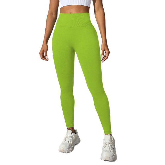 Pantaloni de Fitness/Yoga, Flippy, pentru Femei, Material Elastic, Spandex, Talie Inalta, Verde, Marime S - vivimall.ro