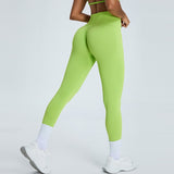 Pantaloni de Fitness/Yoga, Flippy, pentru Femei, Material Elastic, Spandex, Talie Inalta, Verde, Marime S - vivimall.ro