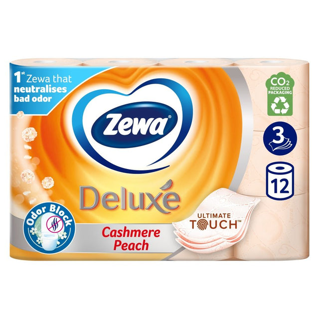 Hartie Igienica, ZEWA, Deluxe Cashmere Peach, 3 Straturi, Set 12 Role - vivimall.ro